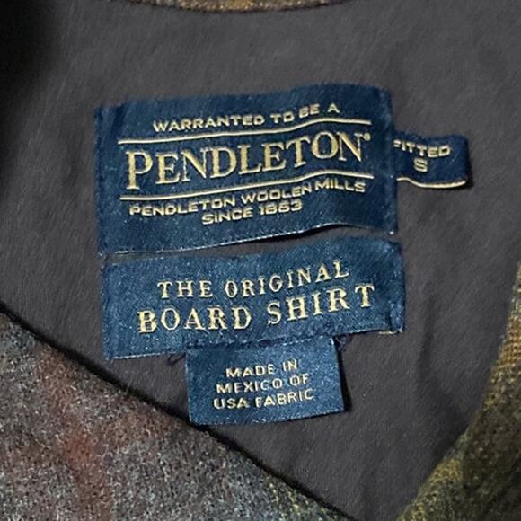 Pendleton The Original Board Shirt 100% Virgin Wool Button Down Men’s S Fitted - Picture 3 of 11